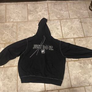 Nike Black Hoodie with Iconic Text